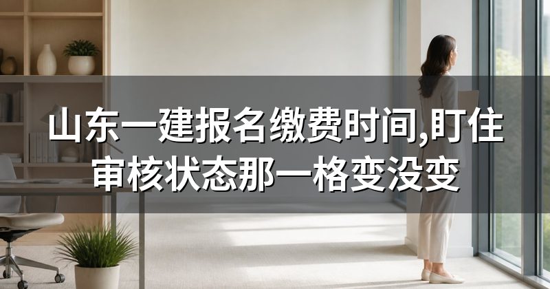 山东一建报名缴费时间,盯住审核状态那一格变没变