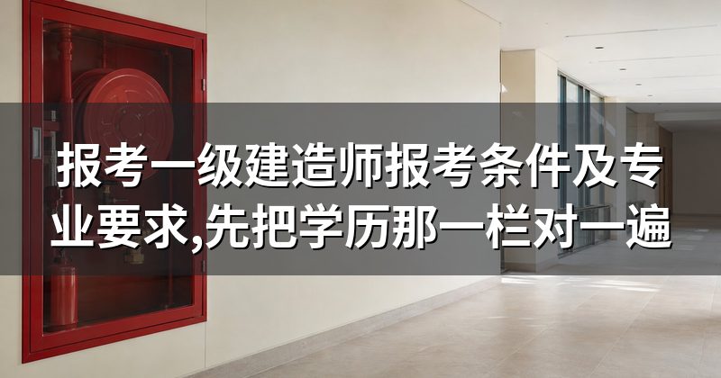 报考一级建造师报考条件及专业要求,先把学历那一栏对一遍