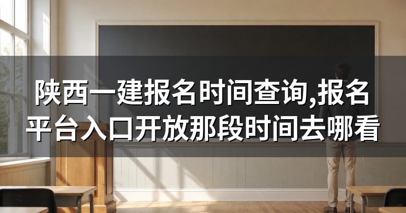 陕西一建报名时间查询,报名平台入口开放那段时间去哪看