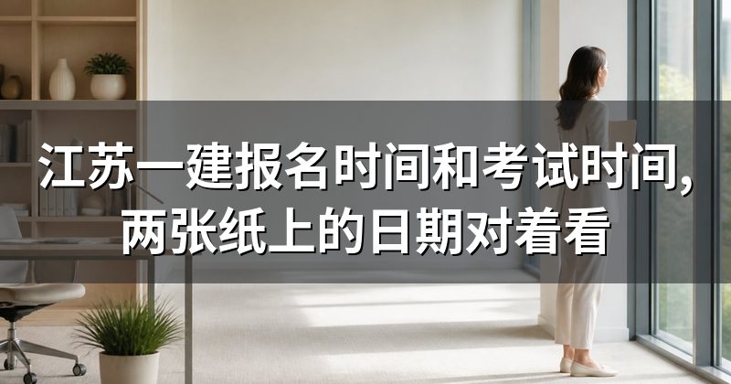 江苏一建报名时间和考试时间,两张纸上的日期对着看