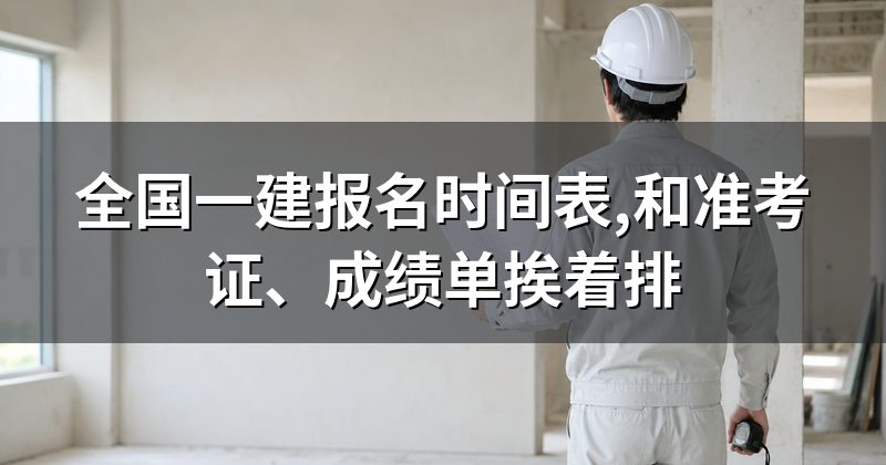 全国一建报名时间表,和准考证、成绩单挨着排