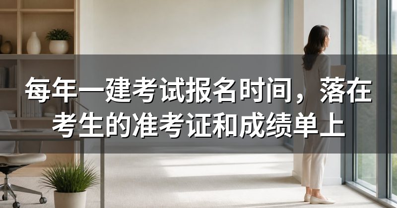 每年一建考试报名时间,落在考生的准考证和成绩单上