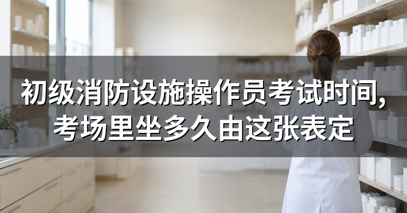 初级消防设施操作员考试时间,考场里坐多久由这张表定