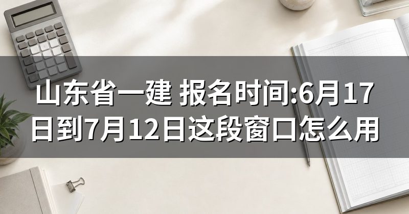 山东省一建 报名时间:6月17日到7月12日这段窗口怎么用