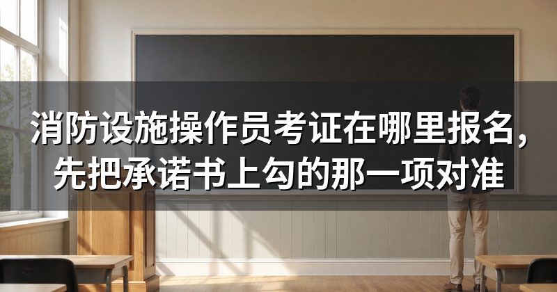 消防设施操作员考证在哪里报名,先把承诺书上勾的那一项对准