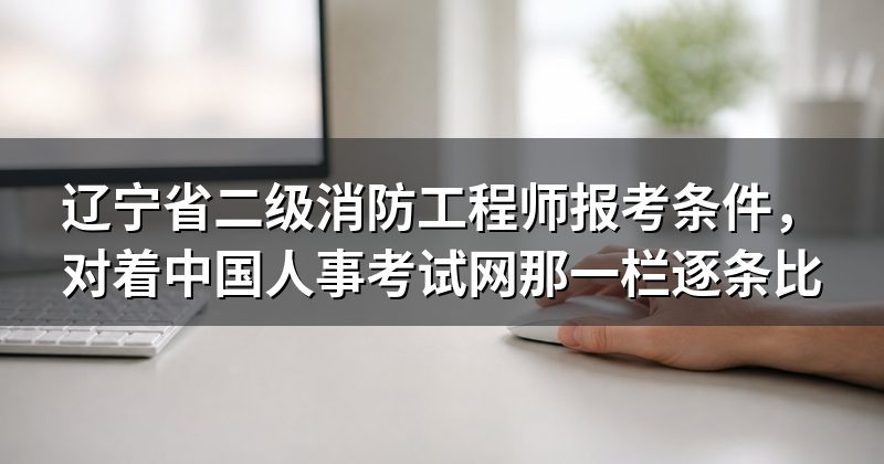 辽宁省二级消防工程师报考条件,对着中国人事考试网那一栏逐条比