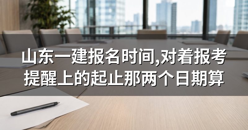 山东一建报名时间,对着报考提醒上的起止那两个日期算