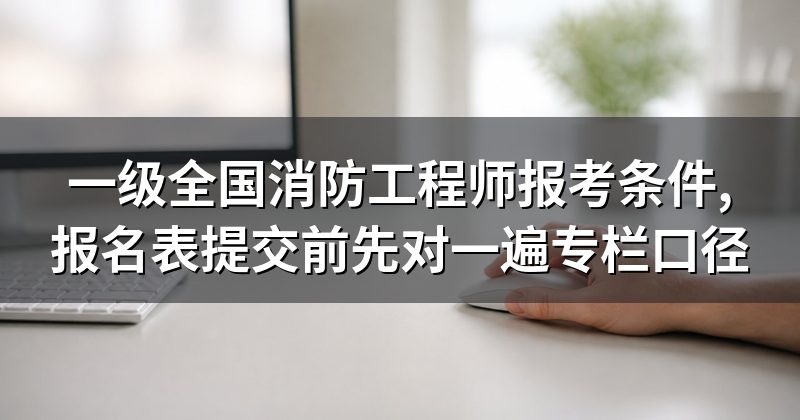 一级全国消防工程师报考条件,报名表提交前先对一遍专栏口径