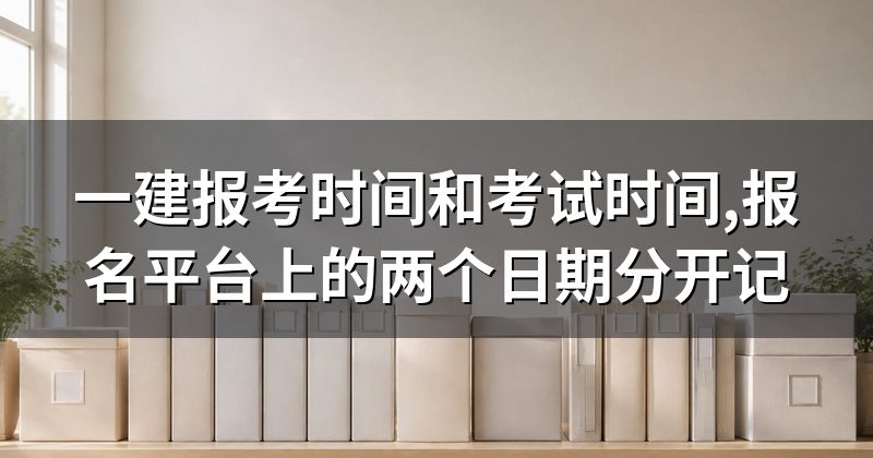 一建报考时间和考试时间,报名平台上的两个日期分开记