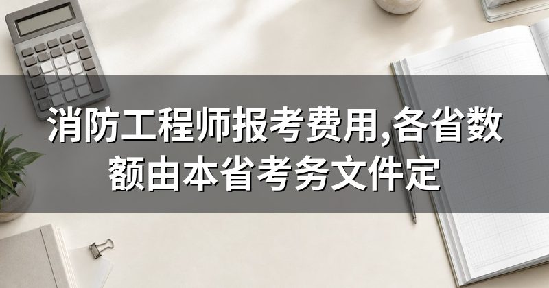 消防工程师报考费用,各省数额由本省考务文件定