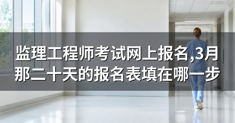 监理工程师考试网上报名,3月那二十天的报名表填在哪一步