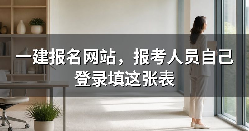 一建报名网站,报考人员自己登录填这张表