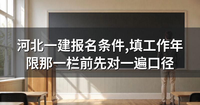 河北一建报名条件,填工作年限那一栏前先对一遍口径