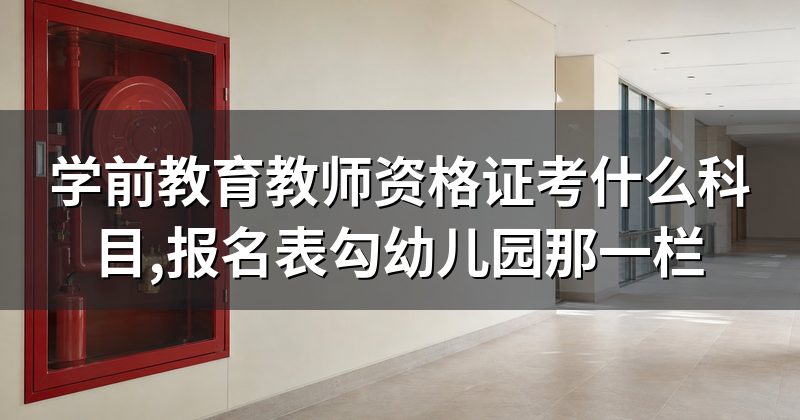 学前教育教师资格证考什么科目,报名表勾幼儿园那一栏