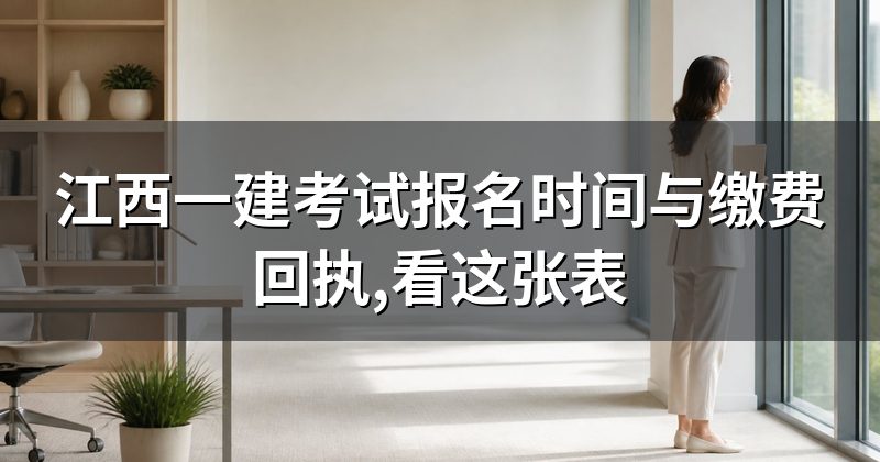 江西一建考试报名时间与缴费回执,看这张表