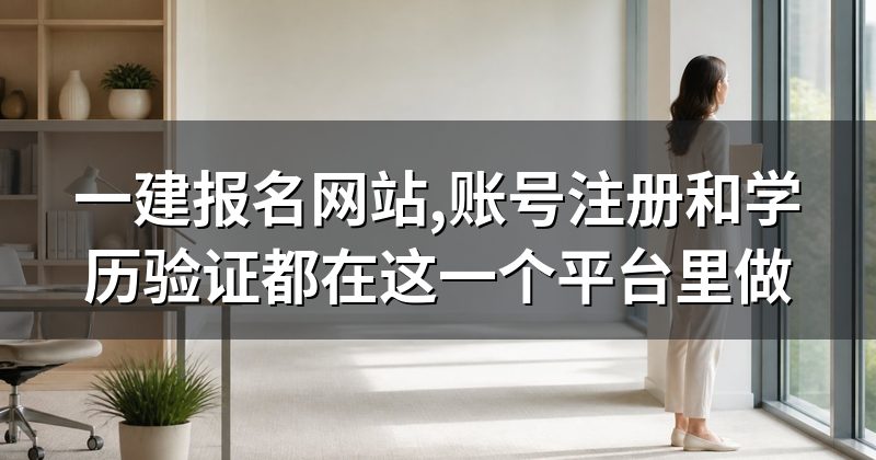一建报名网站,账号注册和学历验证都在这一个平台里做