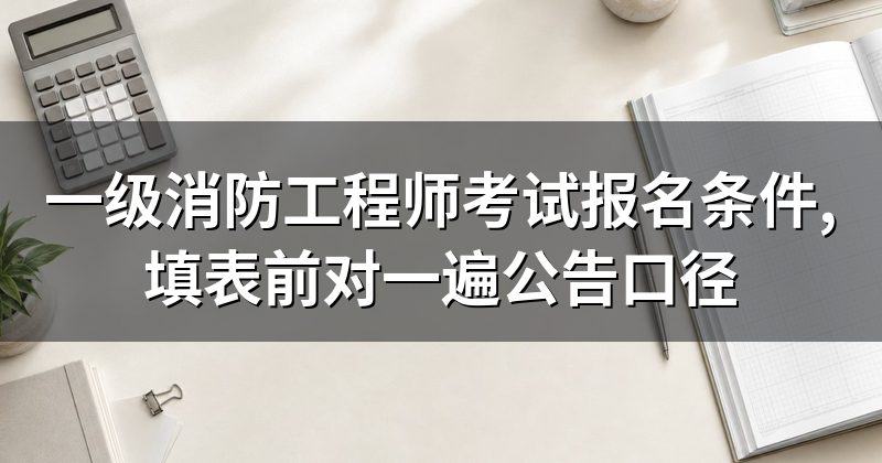 一级消防工程师考试报名条件,填表前对一遍公告口径