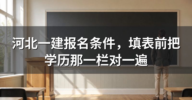河北一建报名条件，填表前把学历那一栏对一遍