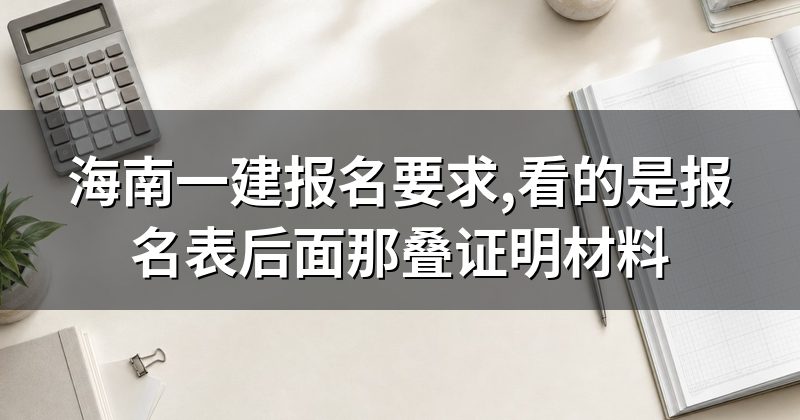 海南一建报名要求,看的是报名表后面那叠证明材料