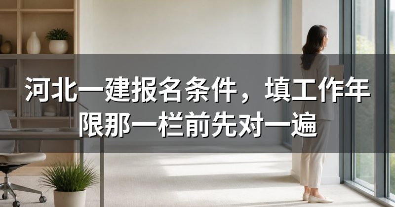 河北一建报名条件,填工作年限那一栏前先对一遍