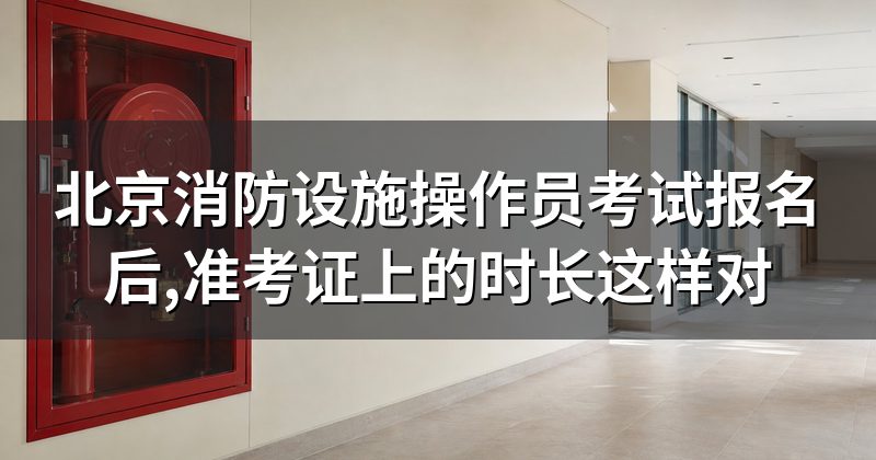 北京消防设施操作员考试报名后,准考证上的时长这样对