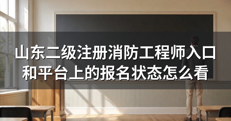 山东二级注册消防工程师入口和平台上的报名状态怎么看
