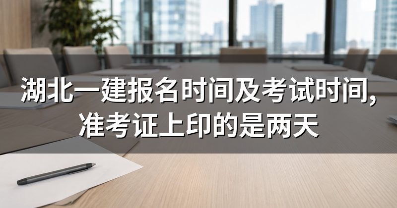 湖北一建报名时间及考试时间,准考证上印的是两天