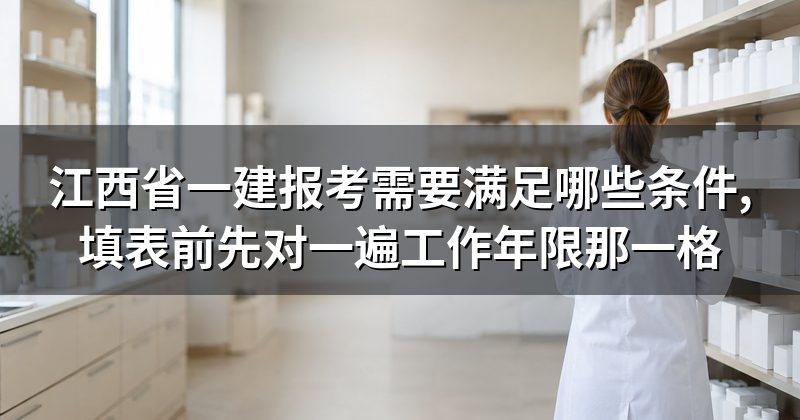 江西省一建报考需要满足哪些条件,填表前先对一遍工作年限那一格