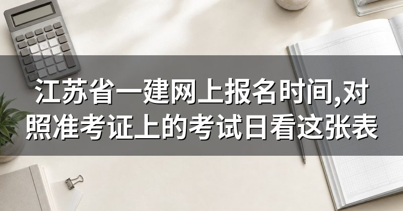 江苏省一建网上报名时间,对照准考证上的考试日看这张表