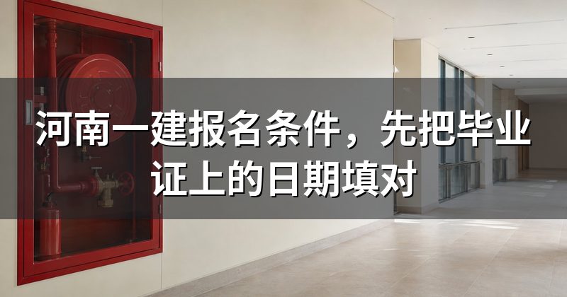 河南一建报名条件,先把毕业证上的日期填对