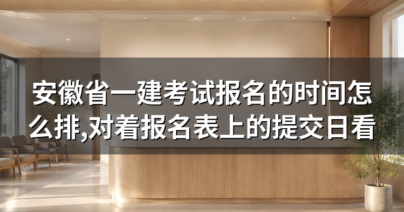 安徽省一建考试报名的时间怎么排,对着报名表上的提交日看