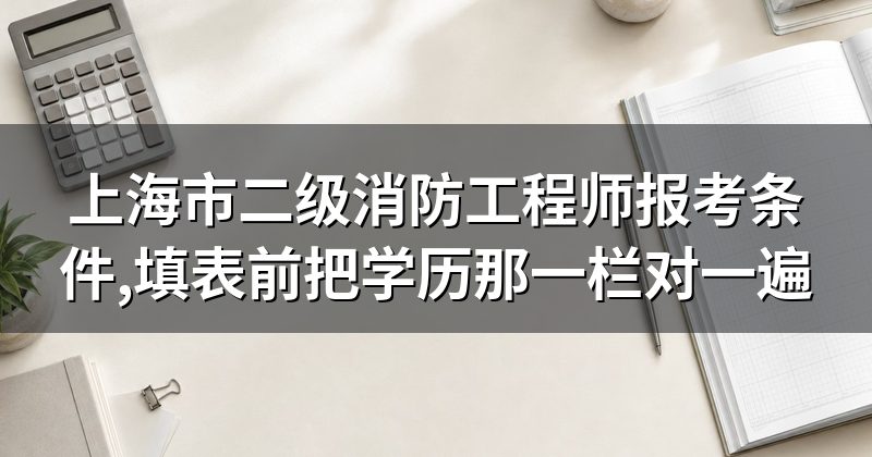 上海市二级消防工程师报考条件,填表前把学历那一栏对一遍