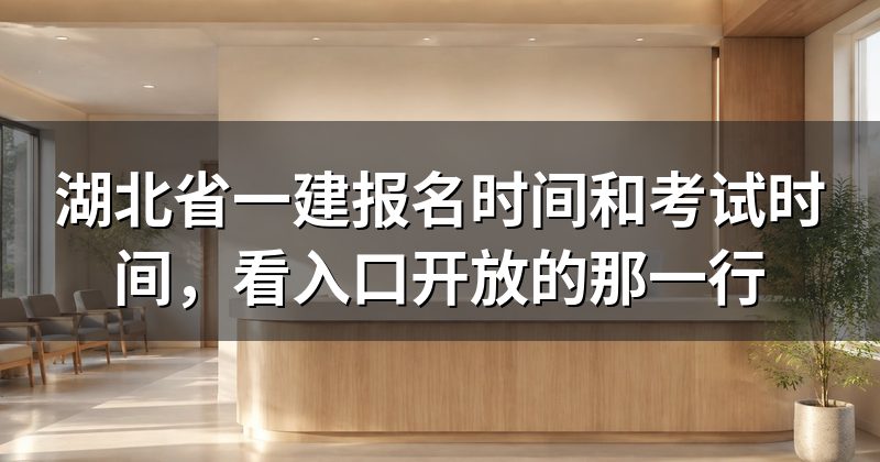 湖北省一建报名时间和考试时间,看入口开放的那一行