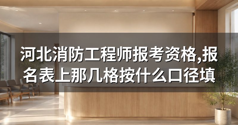 河北消防工程师报考资格,报名表上那几格按什么口径填