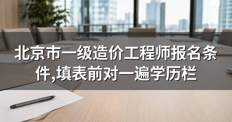 北京市一级造价工程师报名条件,填表前对一遍学历栏