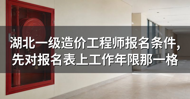 湖北一级造价工程师报名条件,先对报名表上工作年限那一格