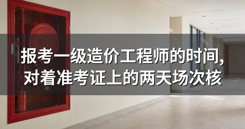 报考一级造价工程师的时间,对着准考证上的两天场次核