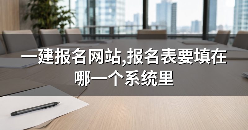 一建报名网站,报名表要填在哪一个系统里