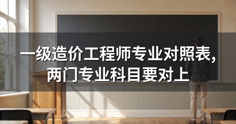 一级造价工程师专业对照表,两门专业科目要对上