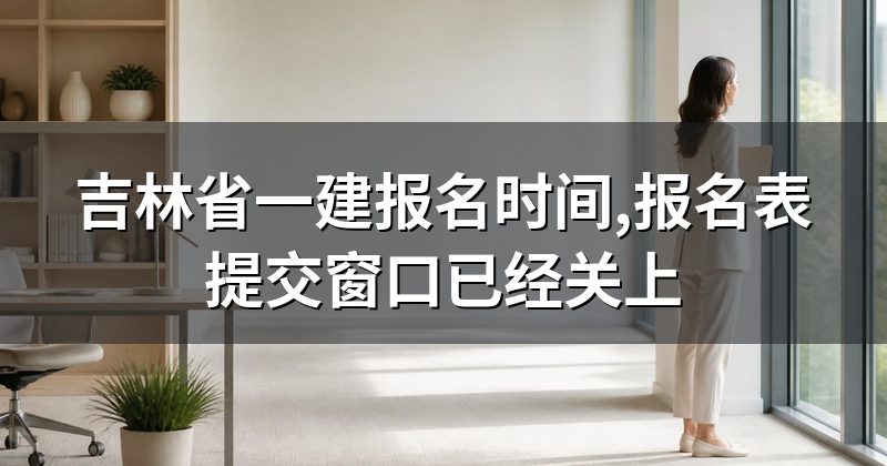吉林省一建报名时间,报名表提交窗口已经关上