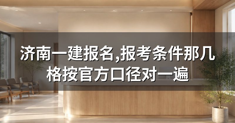 济南一建报名,报考条件那几格按官方口径对一遍