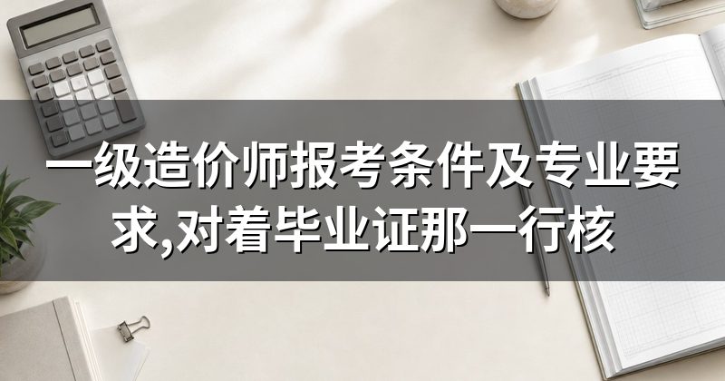 一级造价师报考条件及专业要求,对着毕业证那一行核