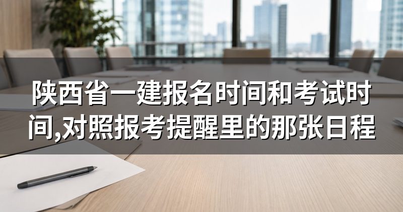 陕西省一建报名时间和考试时间,对照报考提醒里的那张日程