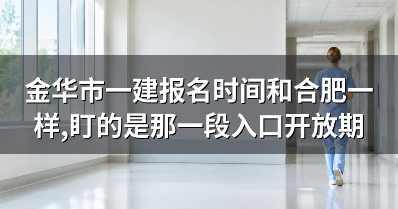 金华市一建报名时间和合肥一样,盯的是那一段入口开放期