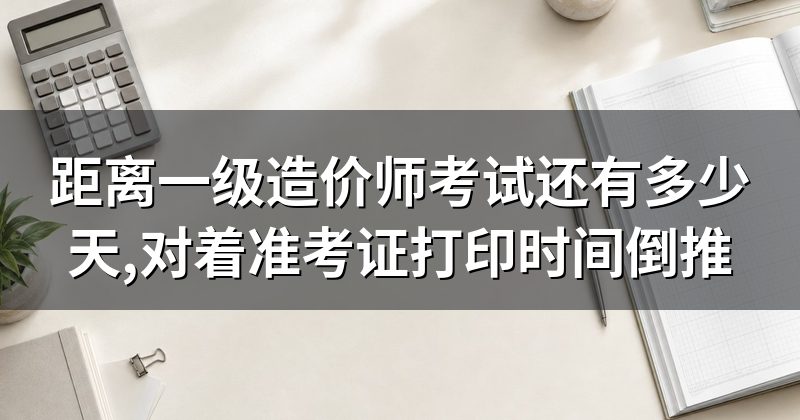 距离一级造价师考试还有多少天,对着准考证打印时间倒推