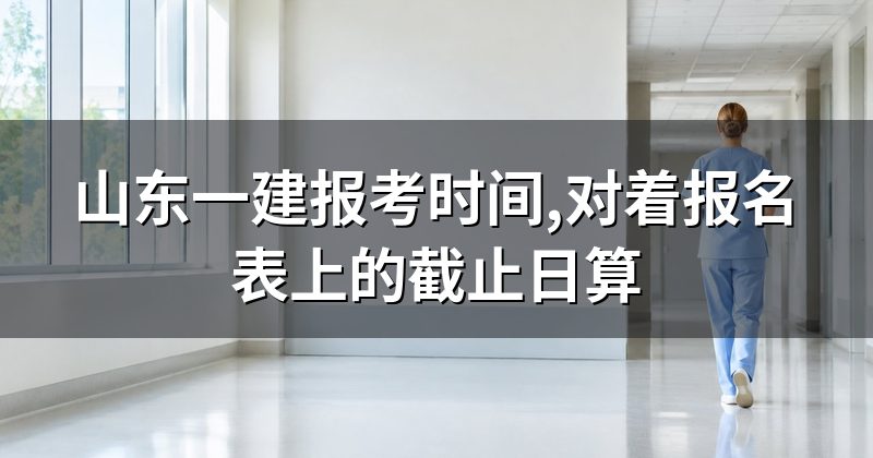 山东一建报考时间,对着报名表上的截止日算
