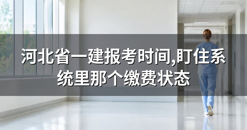 河北省一建报考时间,盯住系统里那个缴费状态