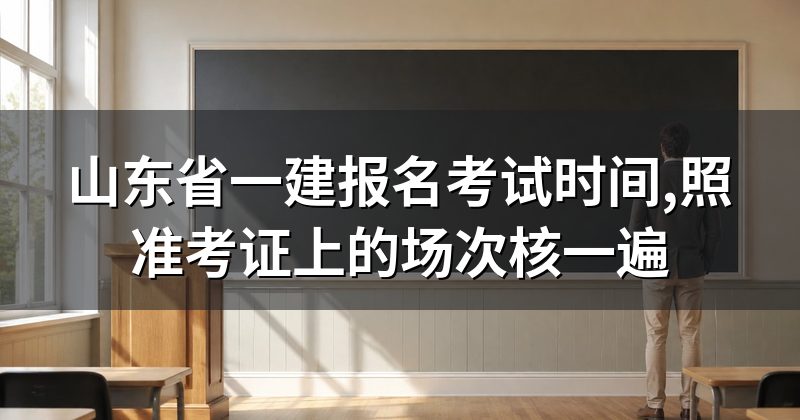 山东省一建报名考试时间,照准考证上的场次核一遍