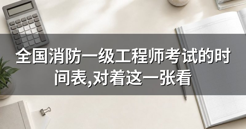 全国消防一级工程师考试的时间表,对着这一张看