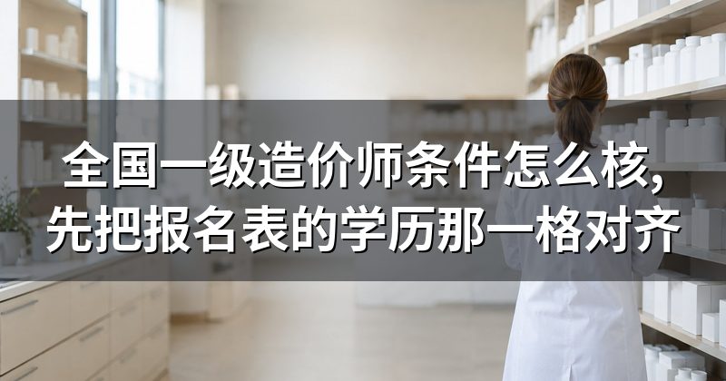 全国一级造价师条件怎么核,先把报名表的学历那一格对齐